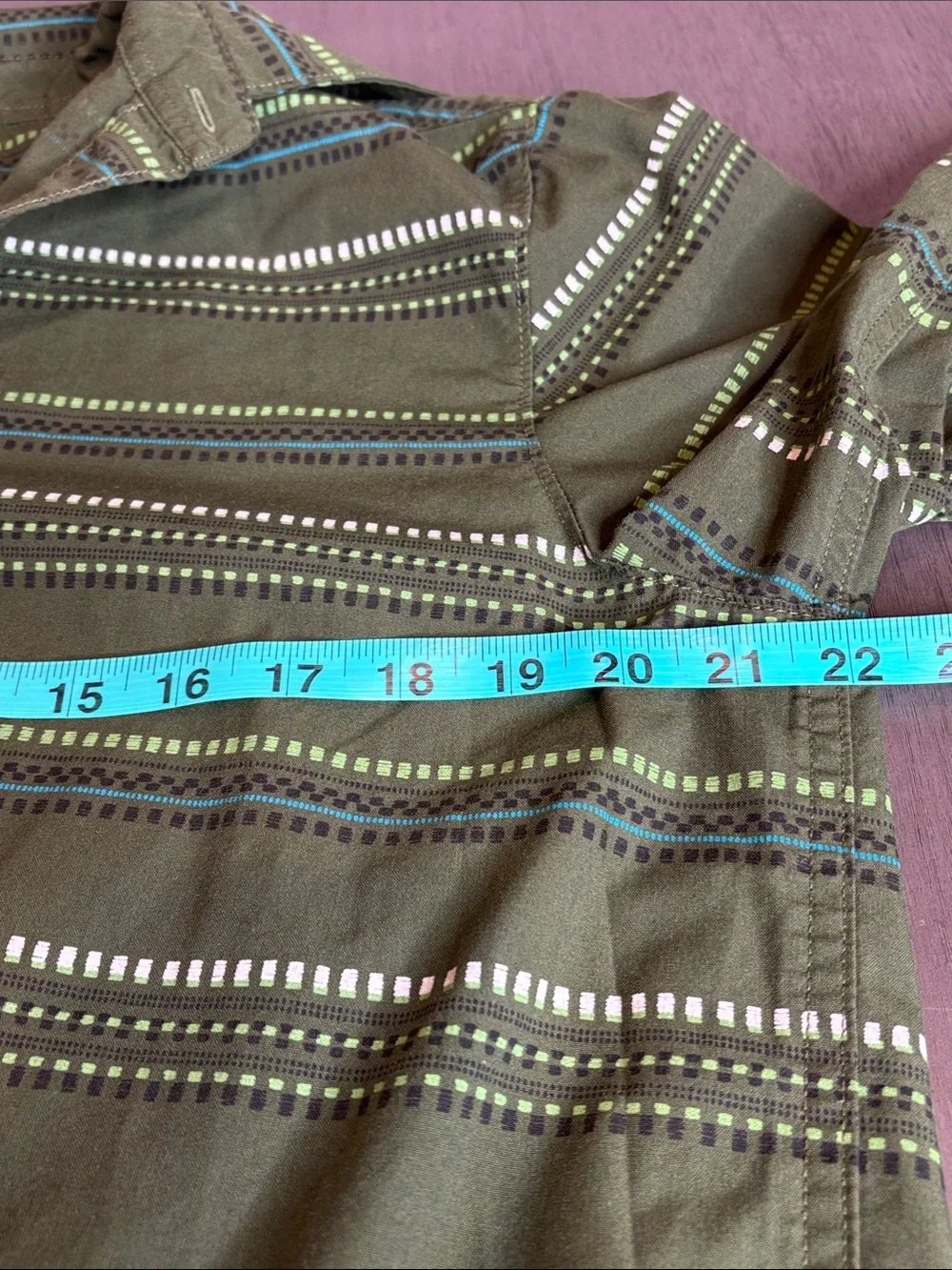 💚 The North Face Green Patterned Button Up Shirt Men's Medium Long Sleeve 💚